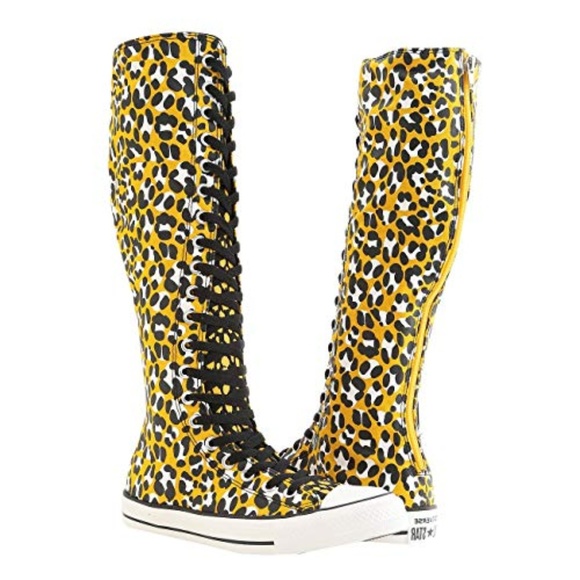 knee high converse yellow